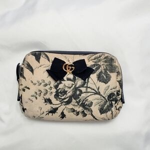 Gucci Floral Canvas Makeup Pouch